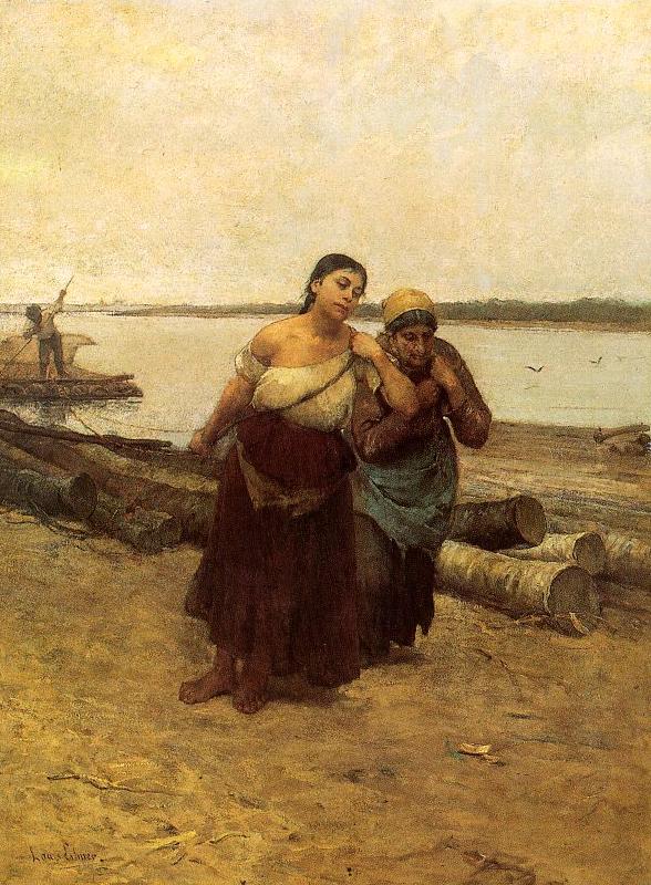 Deak-Ebner, Lajos Boat Warpers oil painting picture